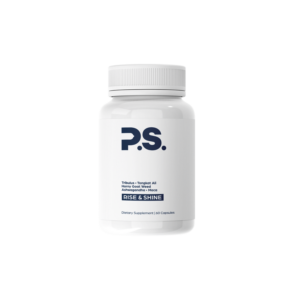 Rise and Shine made with Tribulus, Vitamin D3, Zinc, Fenugreek, Maca, Ashwagandha, Tongkat Ali